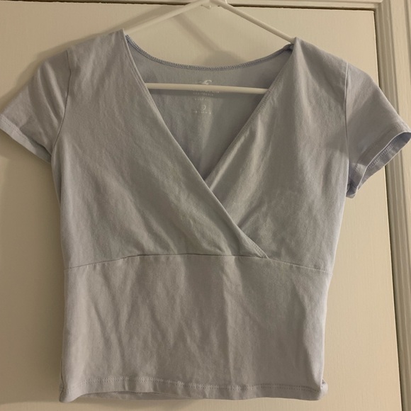 Hollister Light Blue Wrap Top - Picture 1 of 2